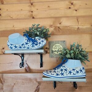 Kate Spade + Keds Starfish Sneakers Nautical Low Top Canvas Comfort Shoes Size 8
